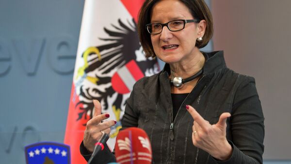 La ministre autrichienne de l'Intérieur, Johanna Mikl-Leitner - Sputnik Afrique
