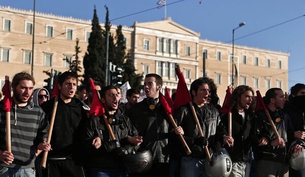 Une manifestation massive organisée en Grèce - Sputnik Afrique