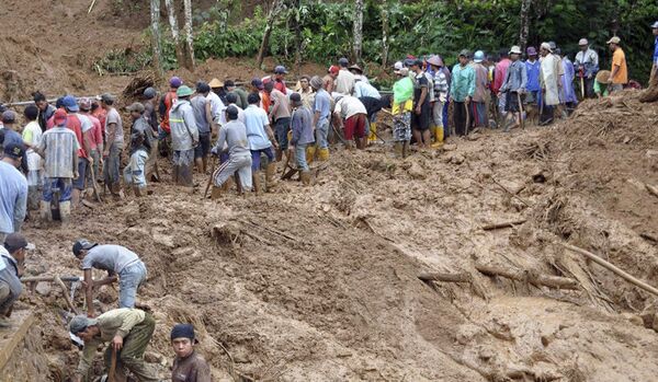 Indonésie/glissement de terrain : le bilan des victimes s'alourdit à 32 personnes - Sputnik Afrique