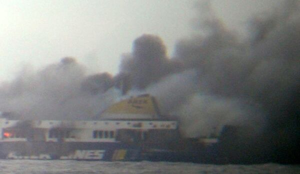 Un mort à la suite de l'incendie du ferry Norman Atlantic (ministère de la Mer grec) - Sputnik Afrique