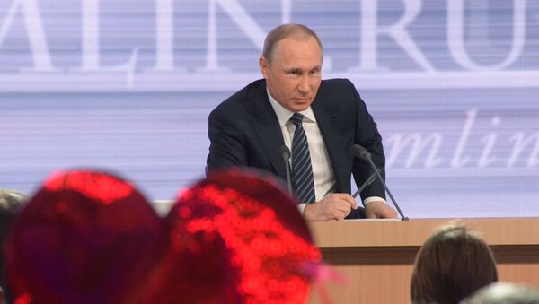président russe Vladimir Poutine, conférence de presse - Sputnik Afrique