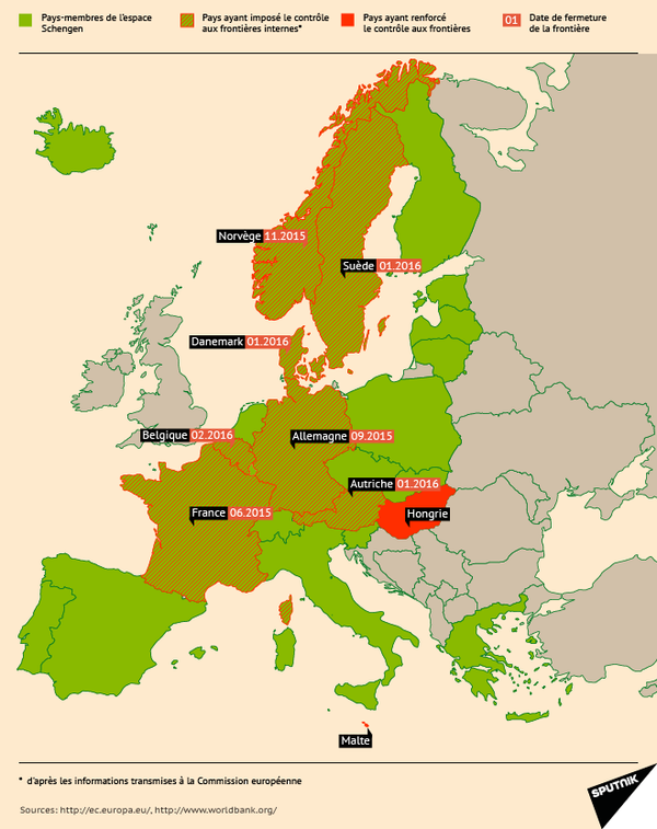 l'espace Schengen l'espace Schengen - Sputnik Afrique