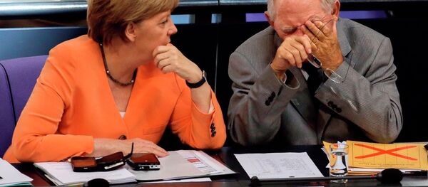 Angela Merkel et Wolfgang Schaeuble Angela Merkel et Wolfgang Schaeuble - Sputnik Afrique