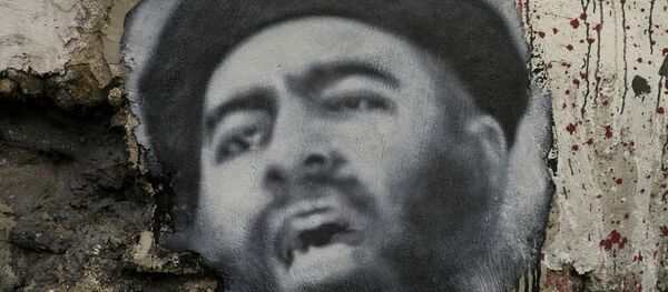 Painted portrait of Abu Bakr al Baghdadi - Sputnik Afrique