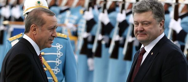 Recep Tayyip Erdogan et Piotr Porochenko - Sputnik Afrique