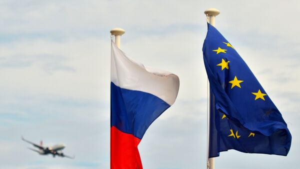 Флаги России, ЕС, - Sputnik Afrique