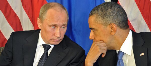 Le président russe Vladimir Poutine et le président américain Barack Obama - Sputnik Afrique