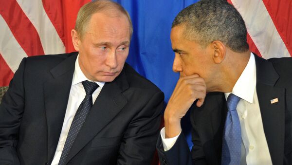 Le président russe Vladimir Poutine et le président américain Barack Obama - Sputnik Afrique