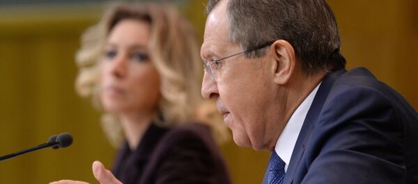 Le ministre russe des Affaires étrangères Sergueï Lavrov lors d'une conférence de nouvelles à Moscou. - Sputnik Afrique