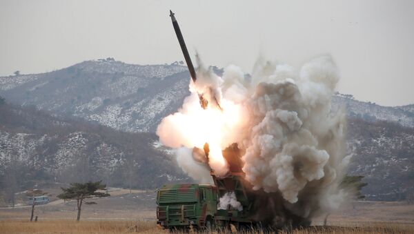 Test d'un nouveau lance-roquettes multiple nord-coréen. - Sputnik Afrique