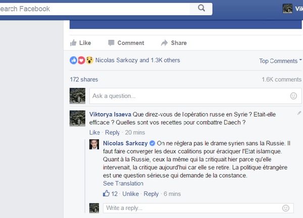 Sarkozy sur l'opération russe en Syrie Sarkozy sur l'opération russe en Syrie - Sputnik Afrique