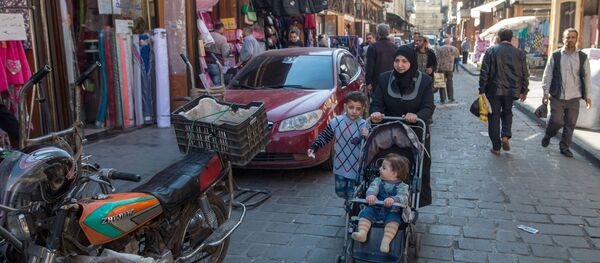 Dans un ancien quartier de Damas Dans un ancien quartier de Damas - Sputnik Afrique