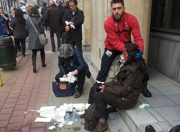 Station de métro de Maalbeek à Bruxelles après une explosion Station de métro de Maalbeek à Bruxelles après une explosion - Sputnik Afrique