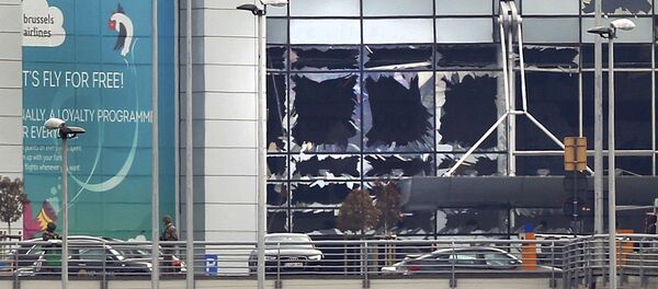 Aéroport de Bruxelles après les explosions du 22 mars - Sputnik Afrique