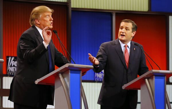 Les candidats républicains Donald Trump et Ted Cruz Les candidats républicains Donald Trump et Ted Cruz - Sputnik Afrique