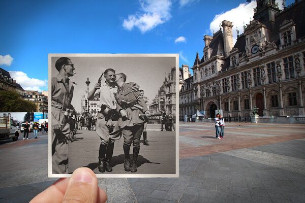 Paris. Fenêtres sur l’Histoire. Place de l’Hôtel-de-Ville. Août 1944. - Sputnik Afrique