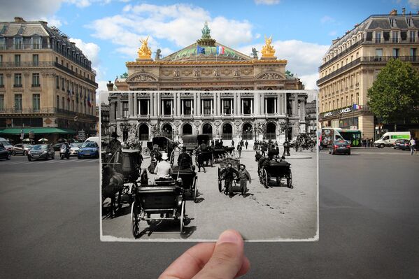 Paris. Fenêtres sur l’Histoire. Place de l’Opéra. 1900. - Sputnik Afrique