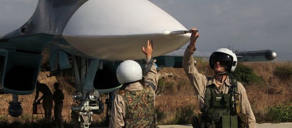 Russian pilots of the Su-34 at the Hmeimim base in Syria. Russian pilots of the Su-34 at the Hmeimim base in Syria. - Sputnik Afrique