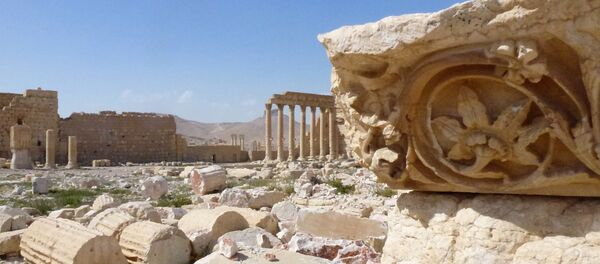 A general view taken on March 27, 2016 shows part of the ancient city of Palmyra, after government troops recaptured the UNESCO world heritage site from the Islamic State (IS) group. - Sputnik Afrique
