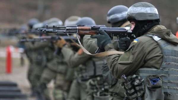 Les soldats de la Garde nationale de l'Ukraine lors des exercices de l'OTAN - Sputnik Afrique