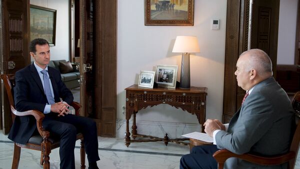 Le président syrien Bachar el-Assad donne une interview à Sputnik - Sputnik Afrique