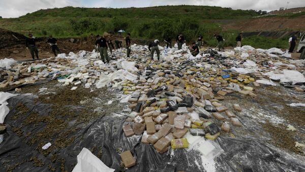 Cocaïne pour être brûlé à la périphérie de la ville de Panama - Sputnik Afrique