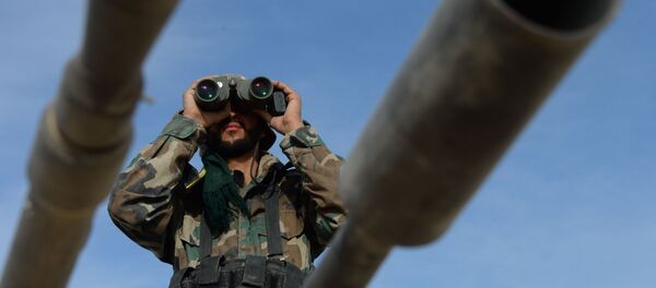 Des militaires syriens lors de l'offensive sur Al-Qaryatayn - Sputnik Afrique