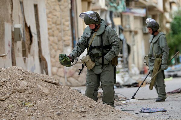 Experts du centre international de déminage à Palmyre - Sputnik Afrique