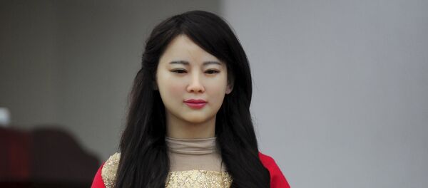 Humanoid robot Jiajia produced by University of Science and Technology of China is seen at its launch event in Hefei, Anhui province, April 15, 2016. - Sputnik Afrique