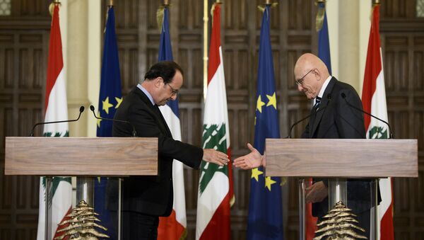 Le président français François Hollande et le Premier ministre libanais Tammam Salam - Sputnik Afrique