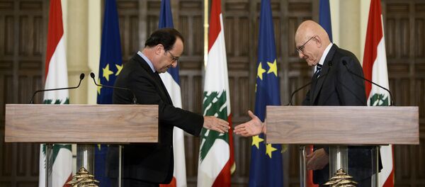 Le président français François Hollande et le Premier ministre libanais Tammam Salam - Sputnik Afrique