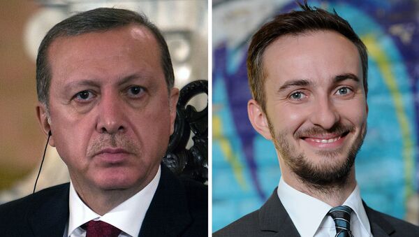 Le président turc  Recep Tayyip Erdogan et Jan Böhmermann - Sputnik Afrique