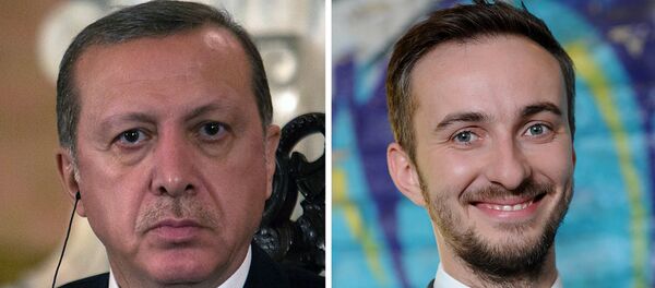 Le président turc  Recep Tayyip Erdogan et Jan Böhmermann - Sputnik Afrique