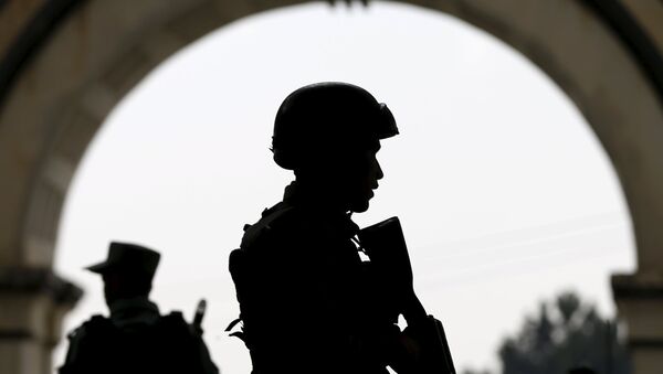 Afghan security  stand guard, Kabul, Afghanistan - Sputnik Afrique