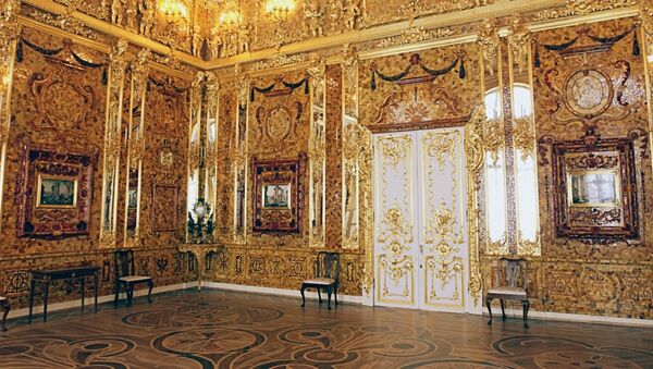 La Chambre d'ambre au Palais Catherine à Tsarkoïe Selo - Sputnik Afrique