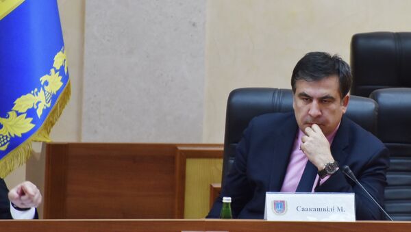 Der Gouverneur des ukrainischen Gebiets Odessa, Georgiens Ex-Präsident Michail Saakaschwili - Sputnik Afrique