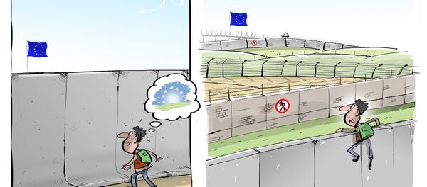 Migrants à Calais: 300 m de clôtures supplémentaires installées d'ici l'été - Sputnik Afrique