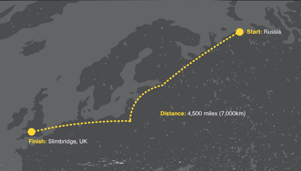 Le chemin de l'expédition de Sacha Dench qui qui va voler avec les cygnes de la toundra russe à Gloucestershire - Sputnik Afrique
