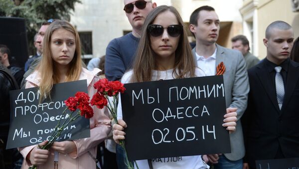 Une action de commémoration de la tragédie d'Odessa - Sputnik Afrique