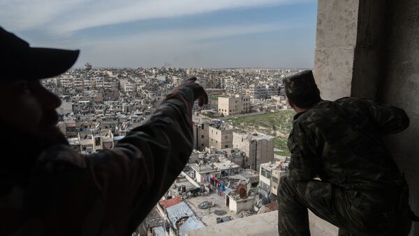 Syrian Arab Army troops in Aleppo - Sputnik Afrique