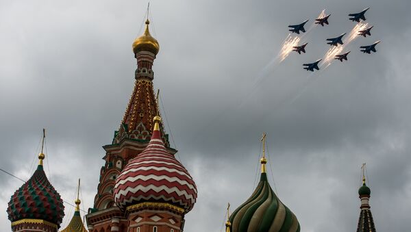 La 1ere répétition aérienne de la parade de la Victoire au-dessus de Moscou - Sputnik Afrique