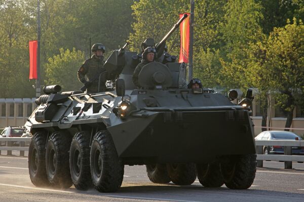 Véhicule blindé BTR-82. Répétition du défilé de la Victoire, Moscou - Sputnik Afrique
