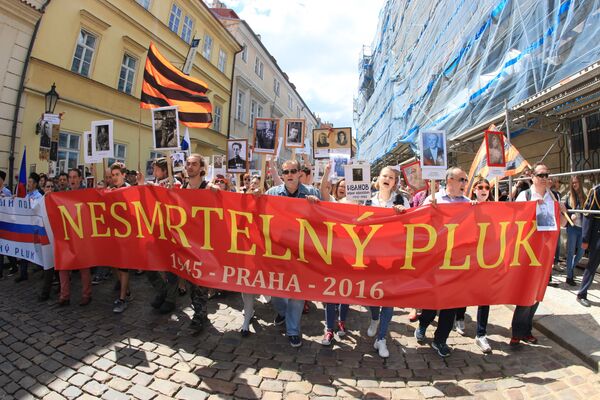 Régiment immortel à Prague Régiment immortel à Prague - Sputnik Afrique