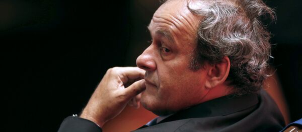 UEFA president Michel Platini attends the draw for the UEFA Europa League football group stage 2015/16, on August 28, 2015 in Monaco - Sputnik Afrique