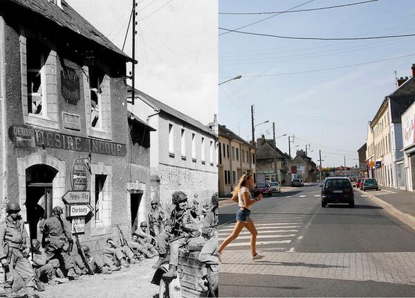 Carentan, France. 1944 et aujourd'hui. - Sputnik Afrique