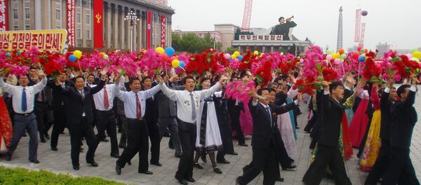 La démonstration dans les rues de Pyongyang - Sputnik Afrique