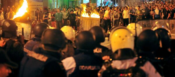 Une manifestation à Skopje - Sputnik Afrique