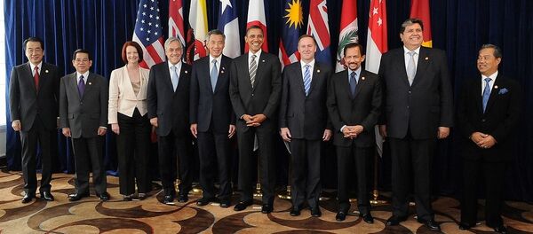 A summit with leaders of the (then) negotiating states of the Trans-Pacific Strategic Economic Partnership Agreement (TPP). - Sputnik Afrique