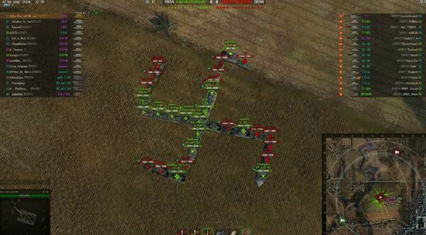 Les joueurs de World of Tanks ont placé leurs chars en forme de croix gammée - Sputnik Afrique