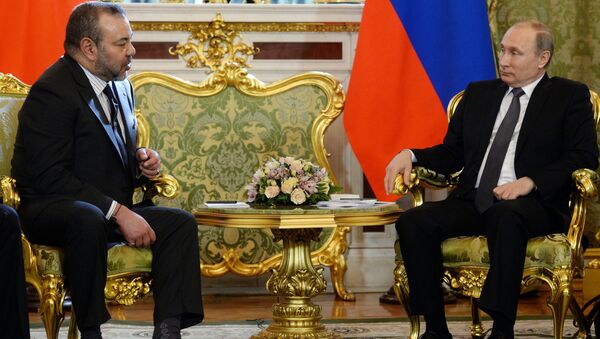 Le roi Mohammed VI et le Président russe Vladimir Poutine - Sputnik Afrique
